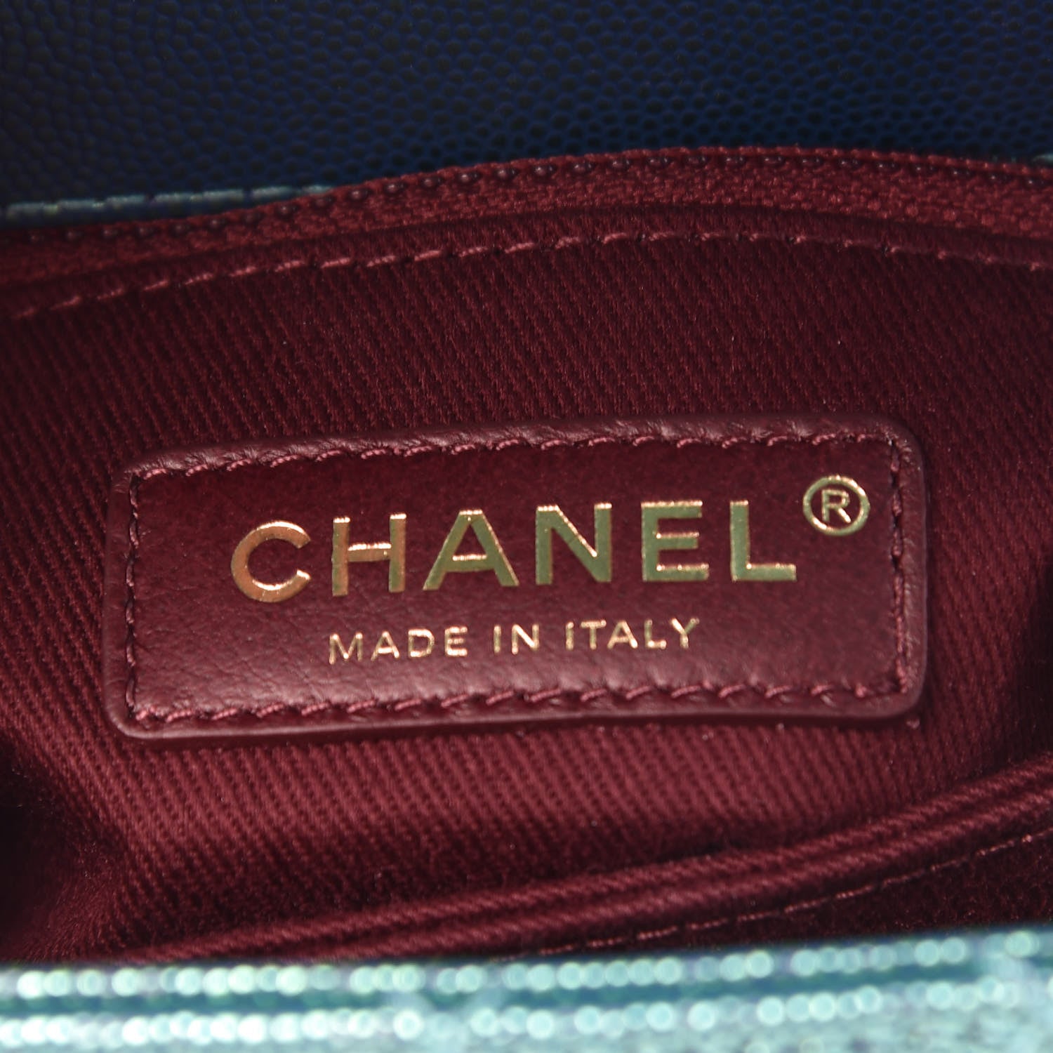 Chanel Metallic Caviar Quilted Mini Coco Handle Flap Blue 7 of 12