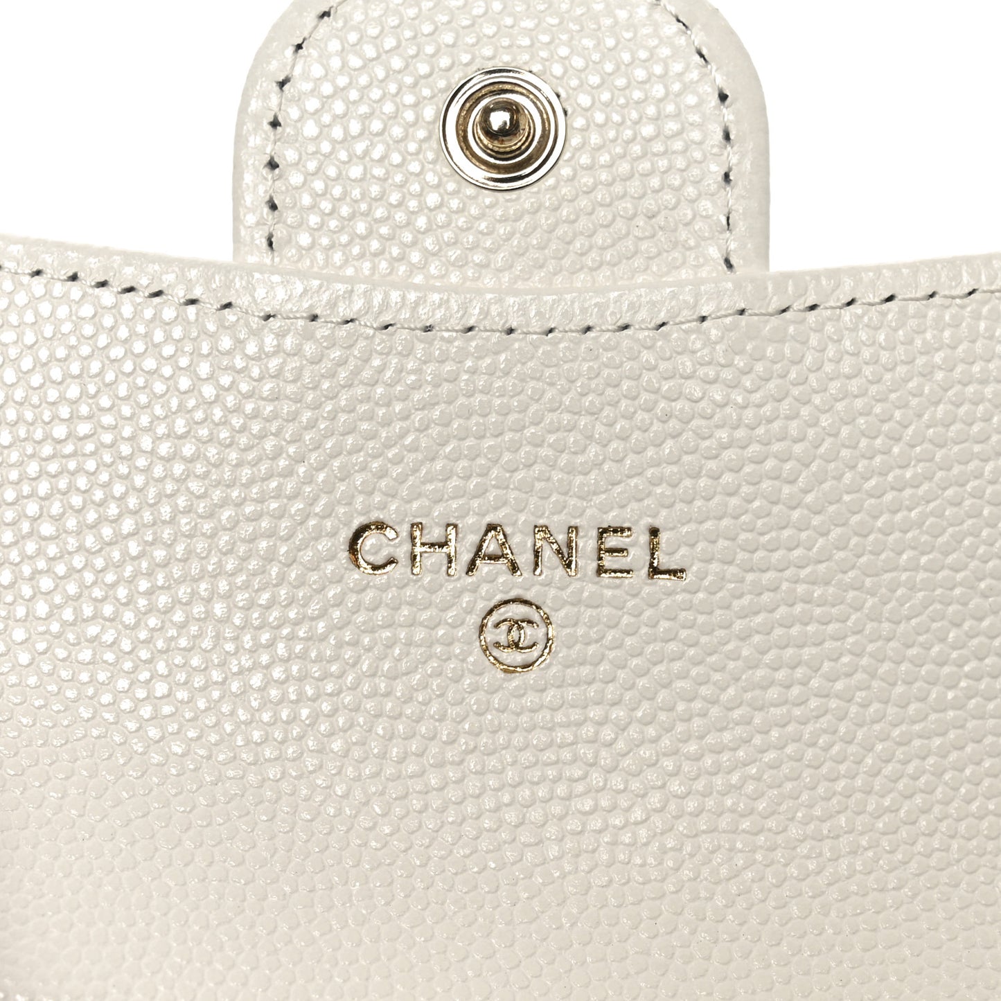 Caviar Quilted Mini Chain Belt Bag White