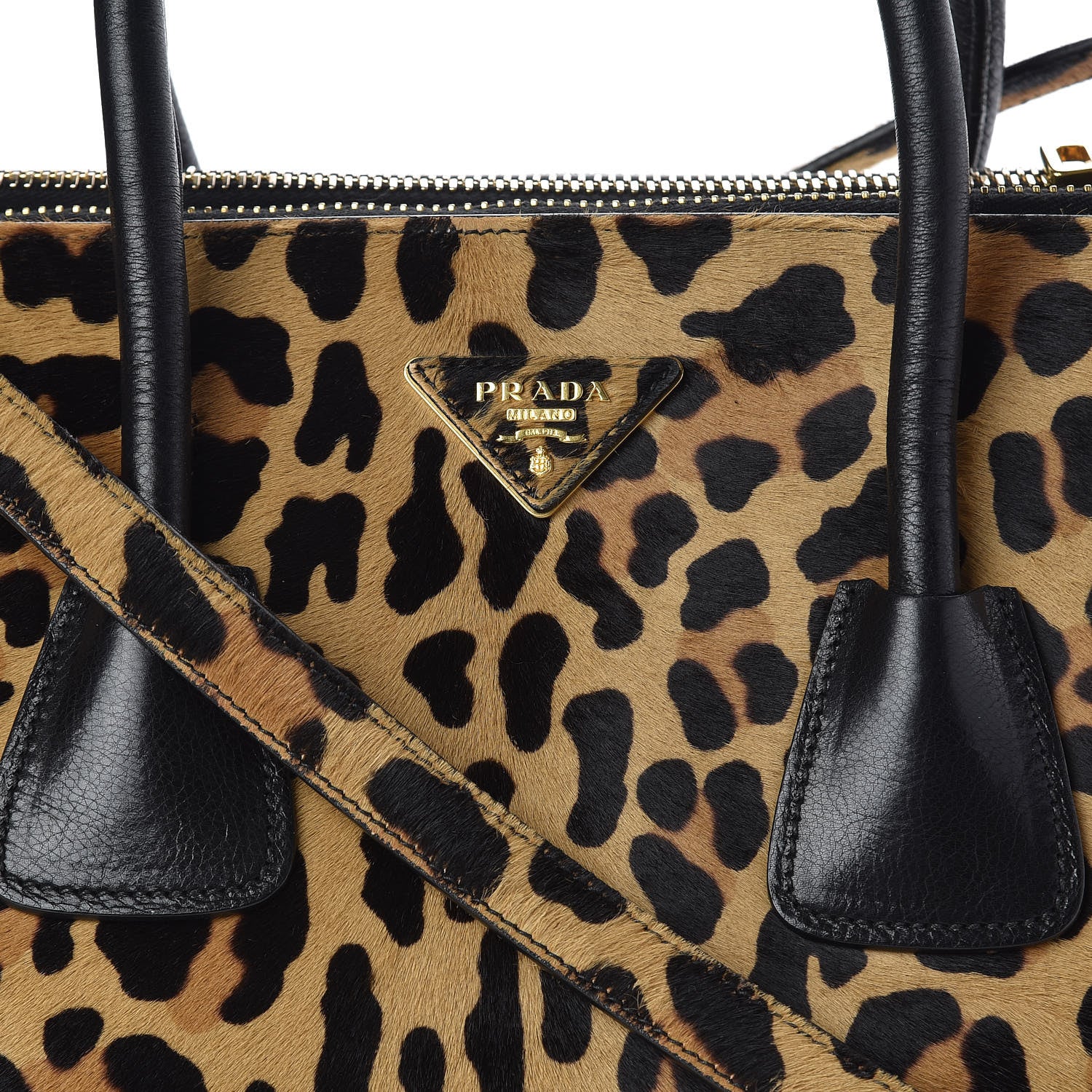 Prada Cavallino Leopard Print Twin Pocket Tote 11 of 11