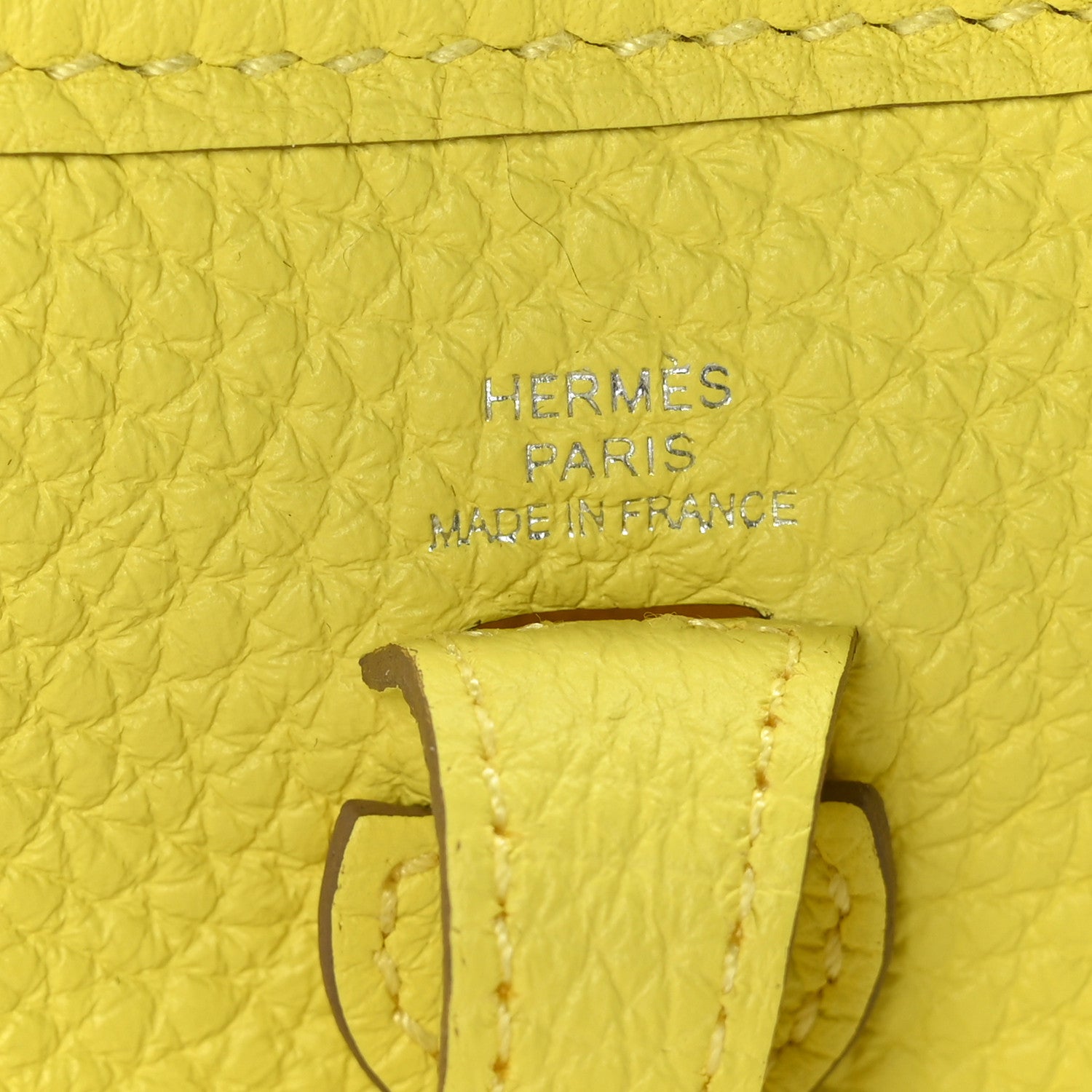 Hermes Taurillon Clemence Evelyne TPM Lime 6 of 8