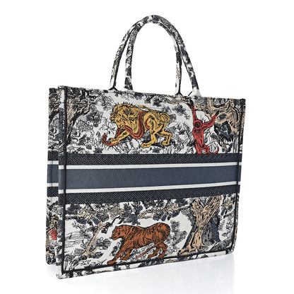 Christian Dior Canvas Embroidered Large Dioriviera Toile De Jouy Book Tote Multicolor 3 of 10
