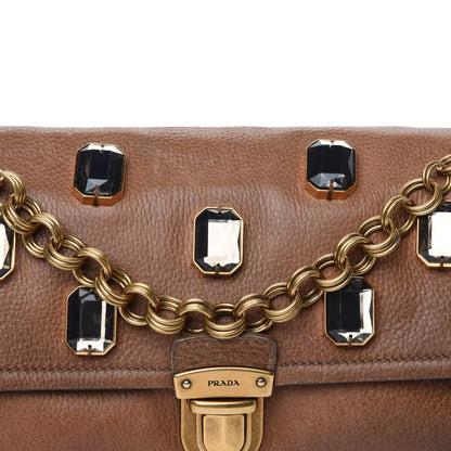 Prada Cervo Pietre Jeweled Shoulder Bag Cammello 11 of 11
