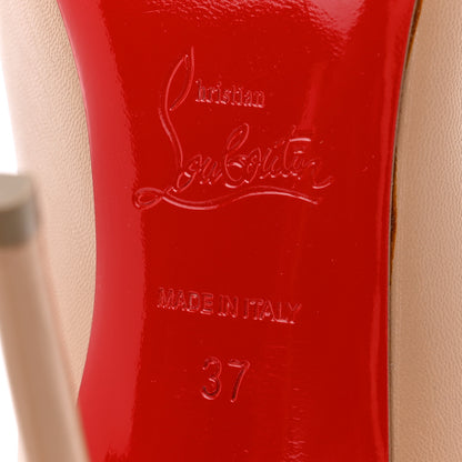 Christian Louboutin Kid Bareta 100 Pumps 37 Nude Light Gold 7 of 22
