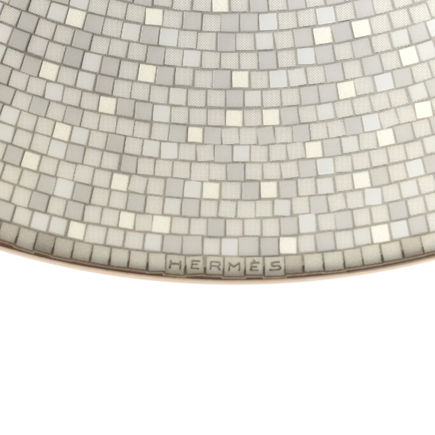 Hermes Porcelain Mosaique Au 24 Breakfast Cup And Saucer Set Of 2 Platine 10 of 11