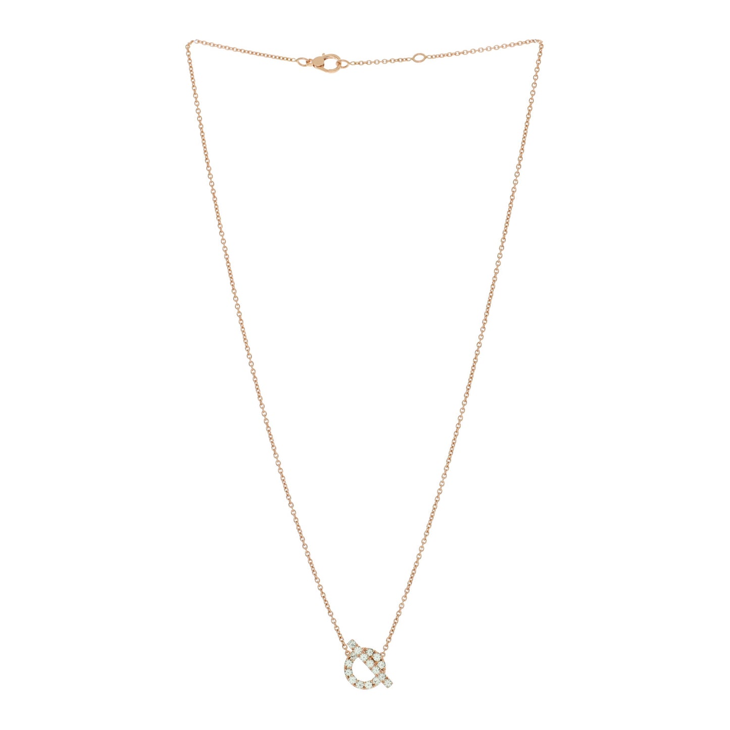 18K Rose Gold Green Sapphire Finesse Pendant Necklace