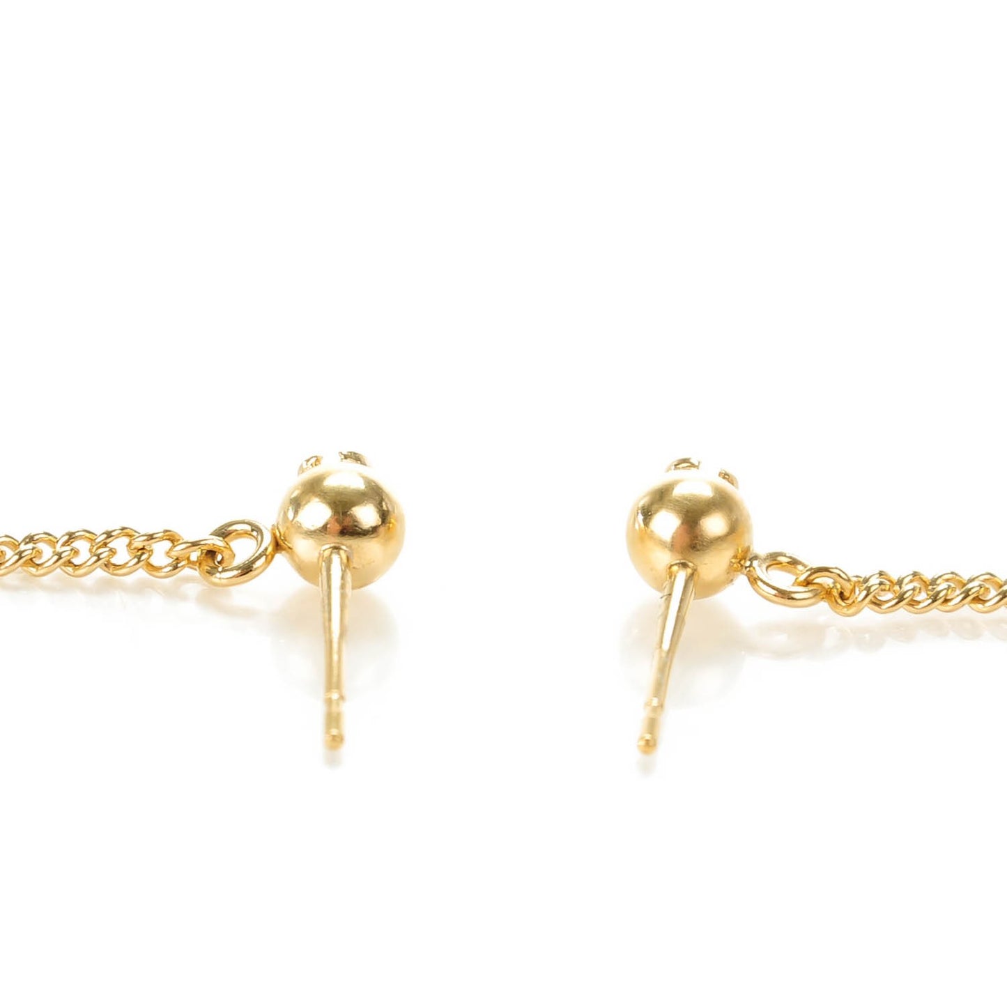 CC Drop Earrings Matte Gold