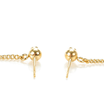 Chanel CC Drop Earrings Matte Gold 3 of 4
