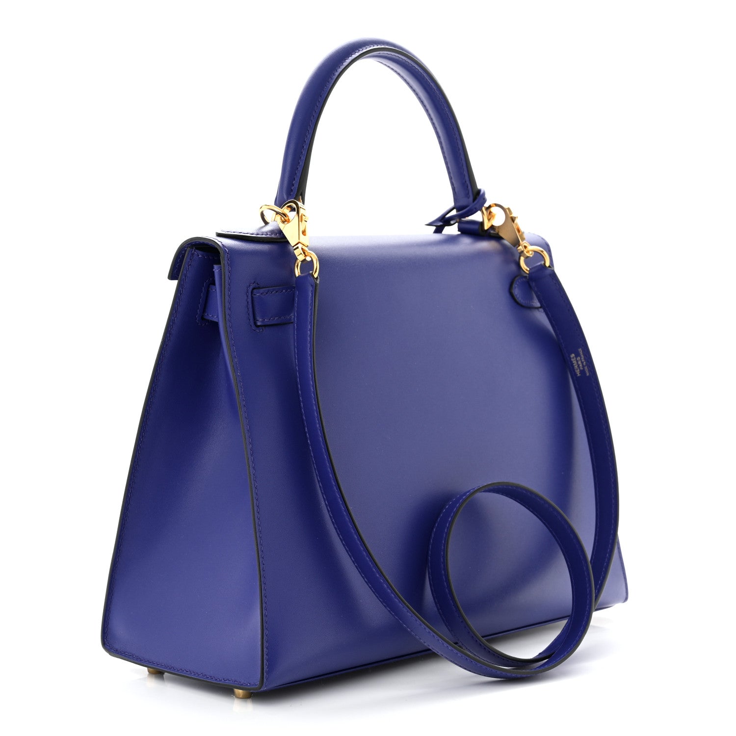 Hermes Tadelakt Kelly Sellier 28 Bleu Electrique 3 of 11