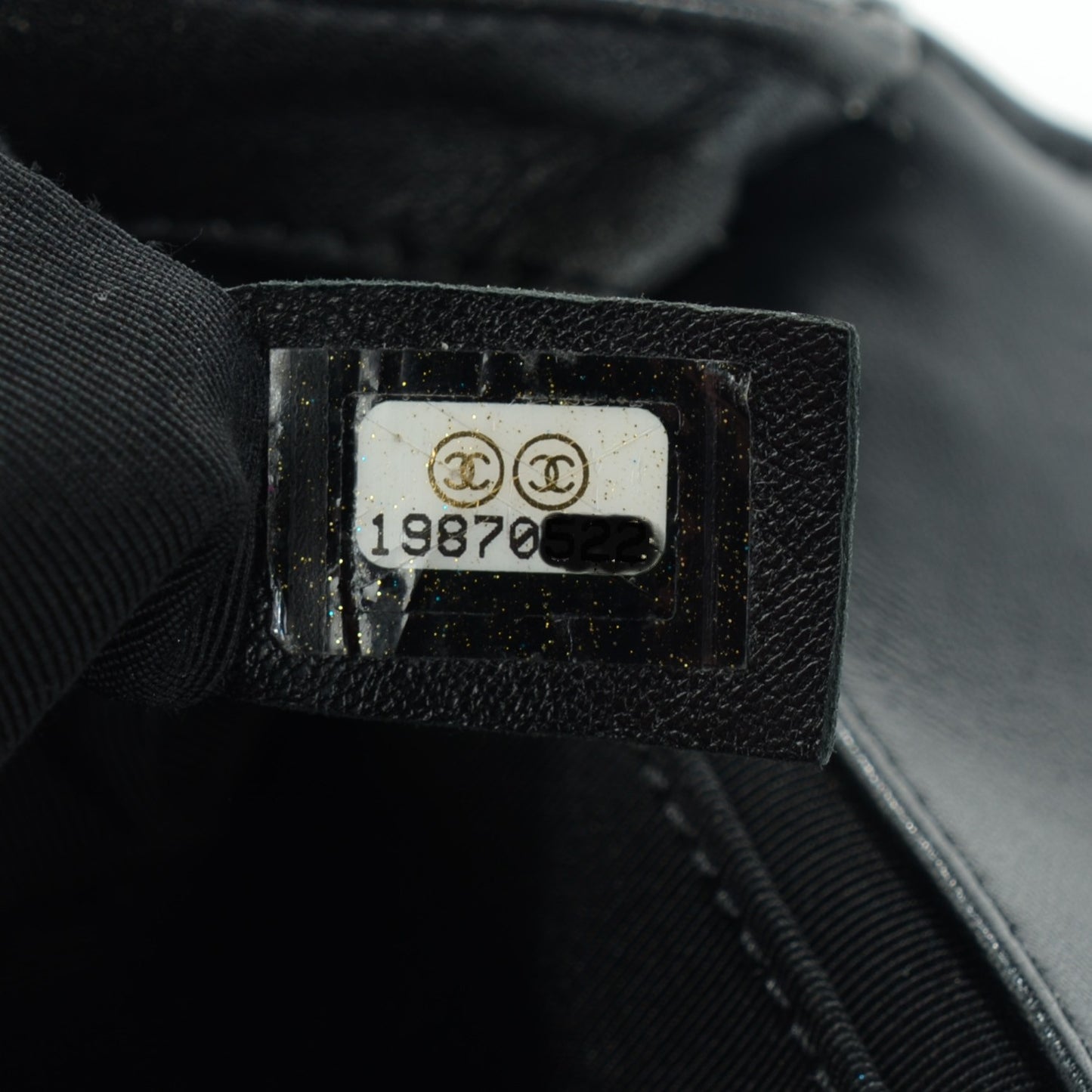 Faded Calfskin Medium Studded Boy Flap Black