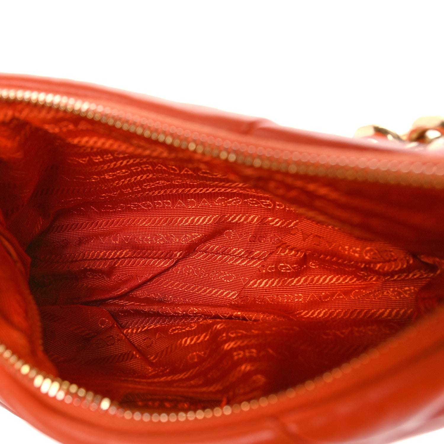 Prada Nappa Triangle Quilted Patchwork System Bag Arancio 5 of 10