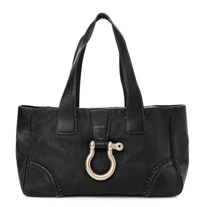 Burberry Textured Calfskin Tote Black 1 of 12