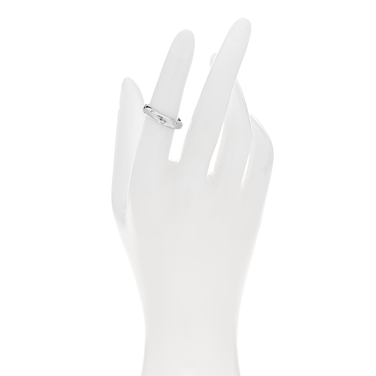 Tiffany Platinum Diamond 4mm Etoile Band Ring 52 6 2 of 5