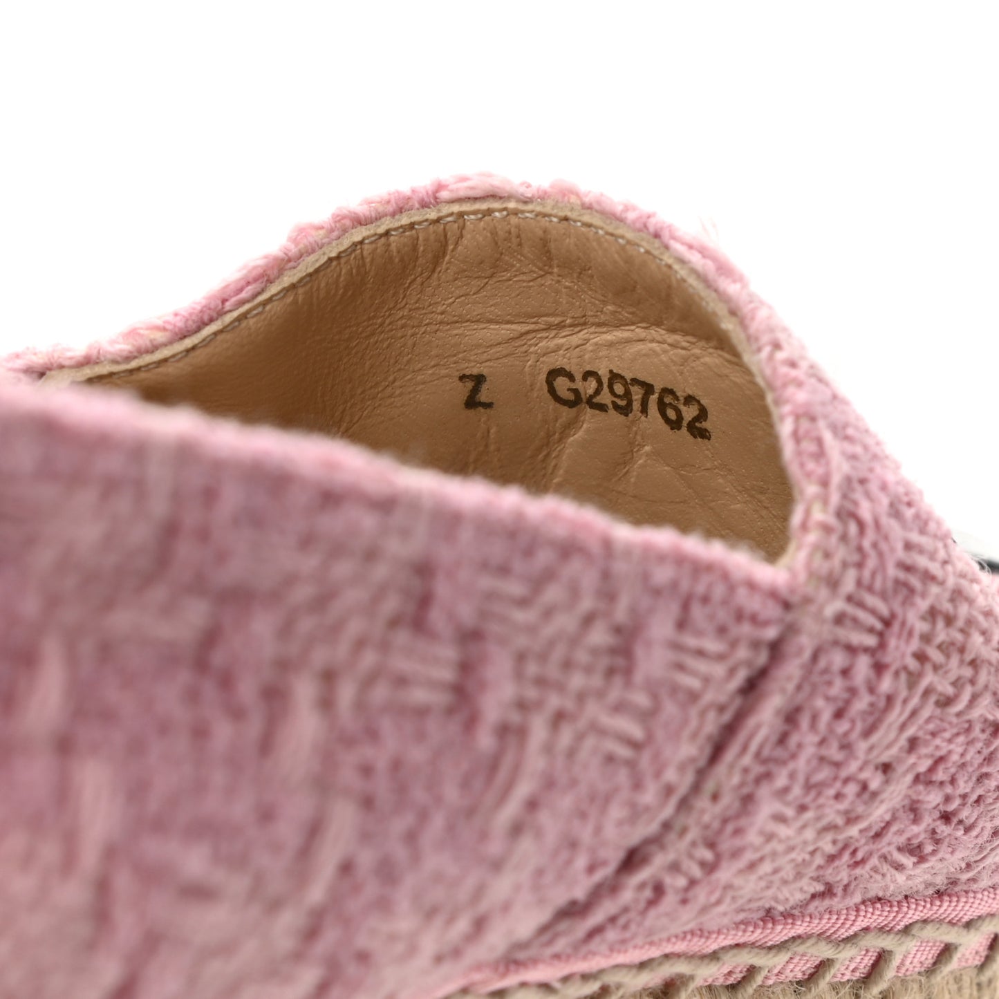 Tweed Patent CC Espadrilles 37 Pink Black