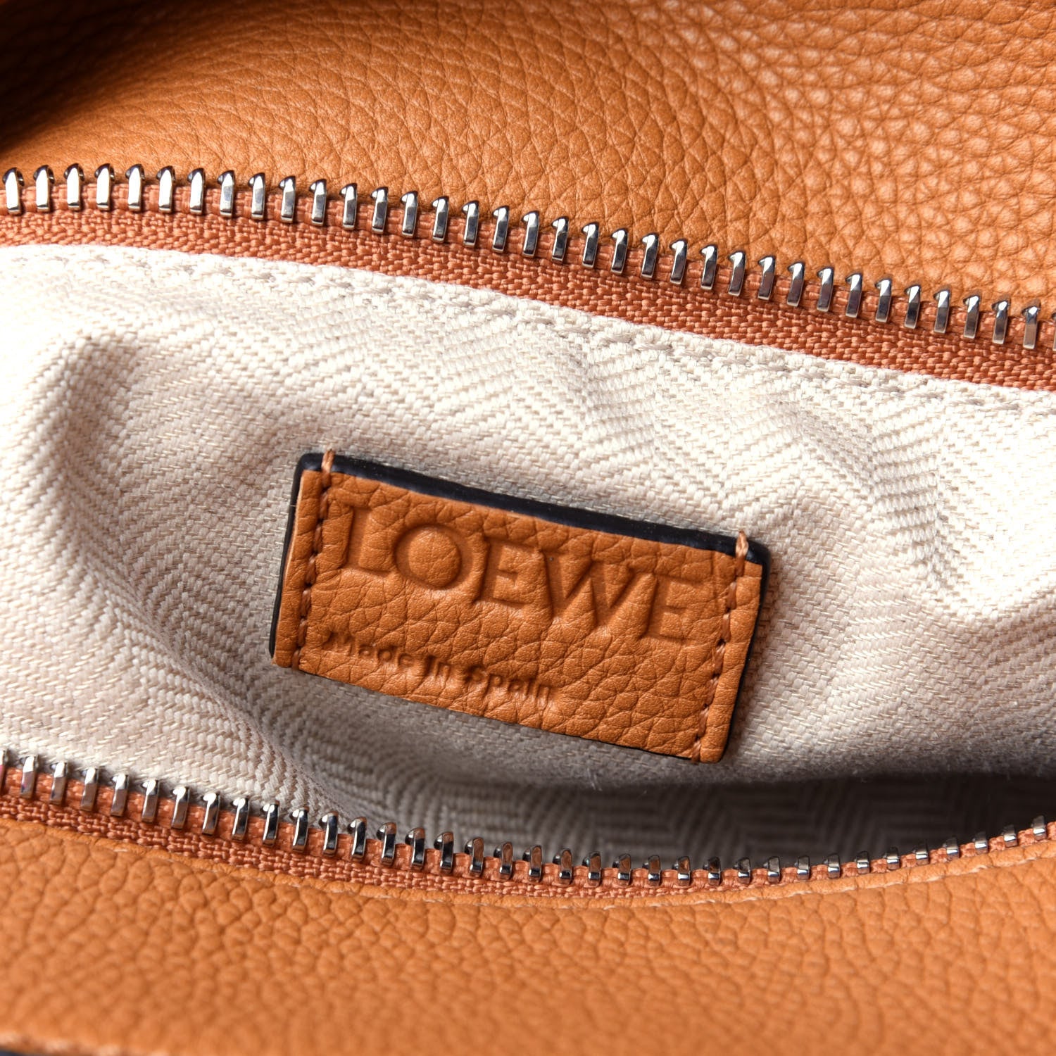 Loewe Calfskin Medium Puzzle Bag Tan Soft White 8 of 13