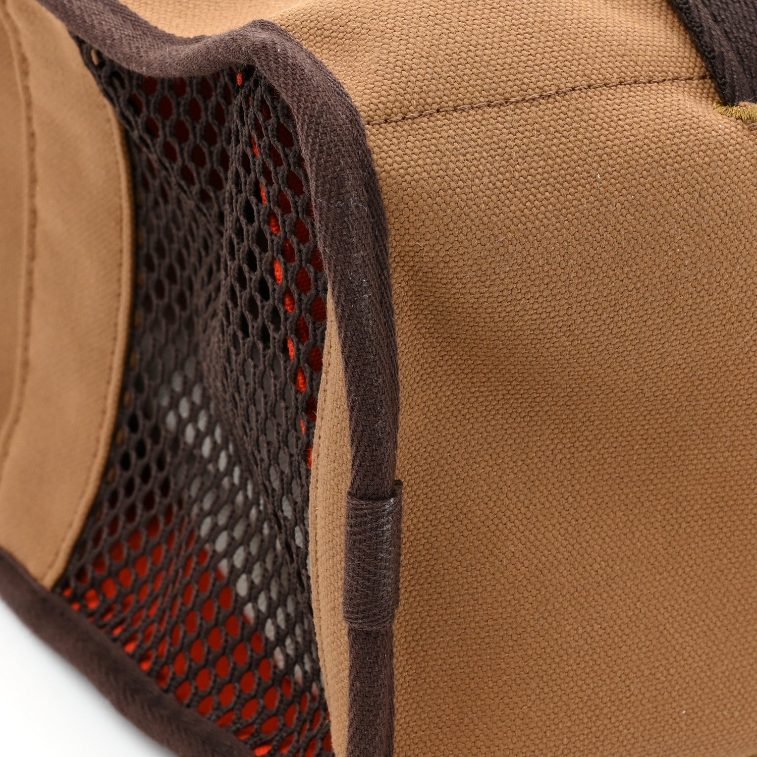 Hermes Polyamide Cotton Carrying Dog Bag Fauve Feu 13 of 13