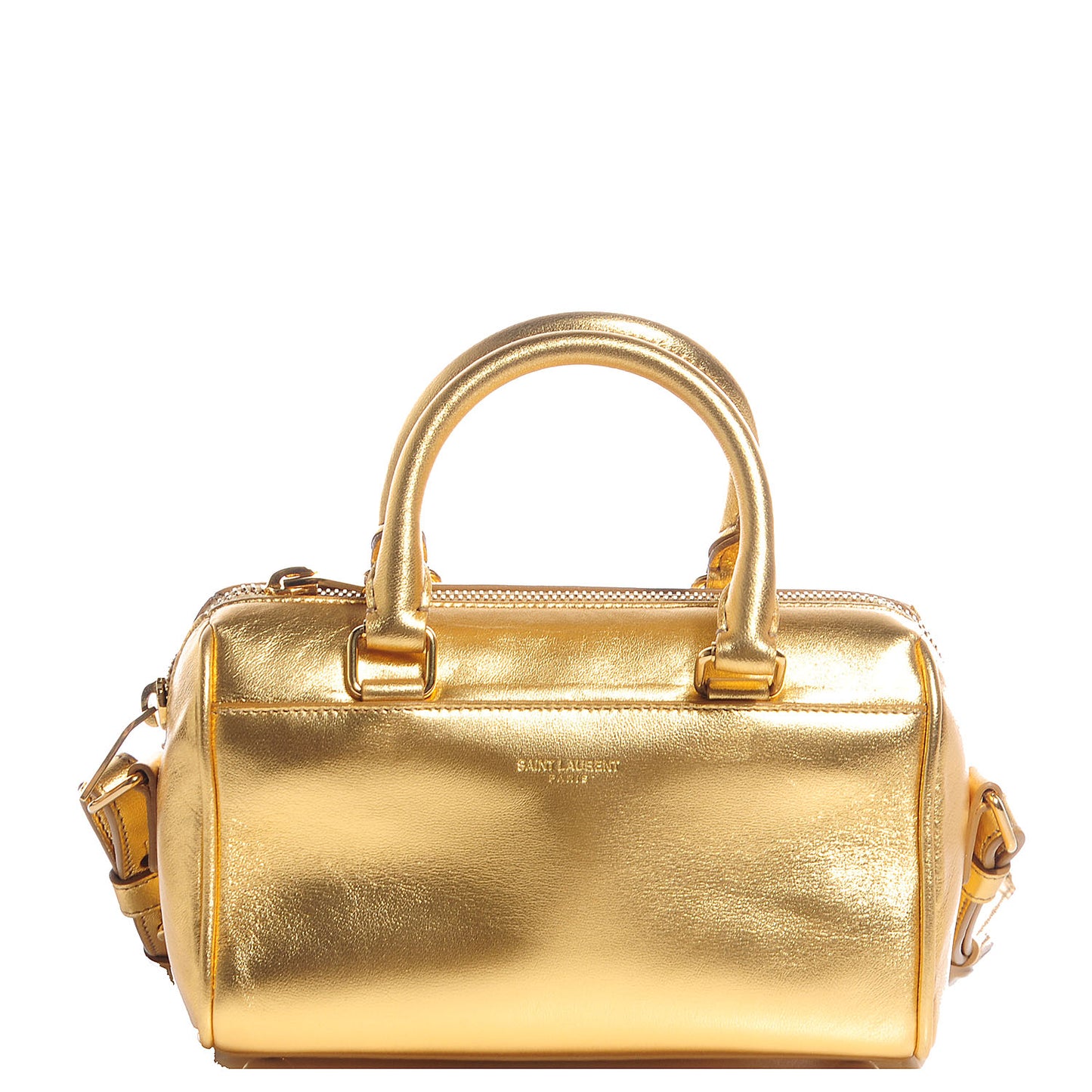 Metallic Leather Classic Duffle Toy Gold