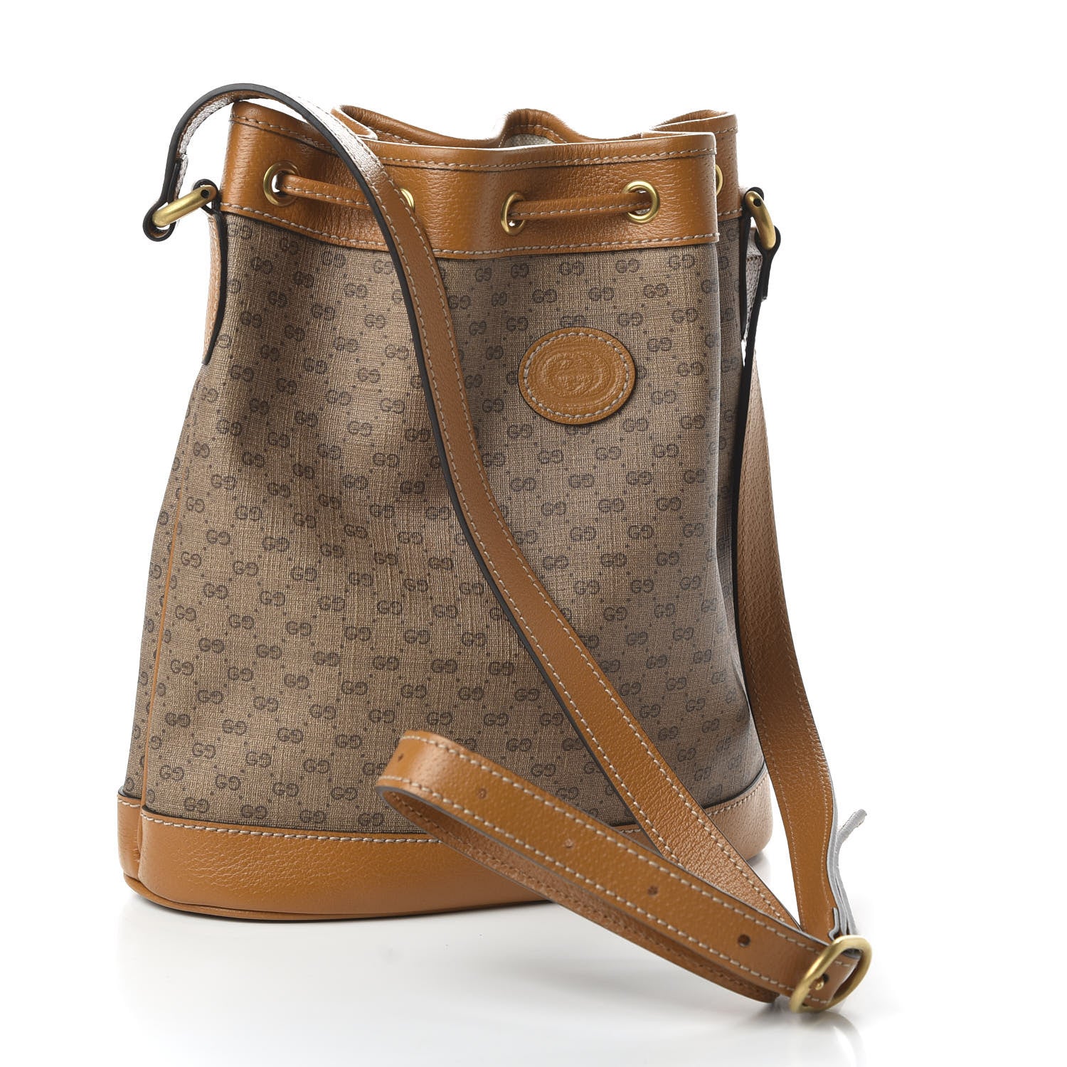 Gucci X DISNEY Mini Vintage GG Supreme Monogram Bucket Bag Beige Vintage Sun Oil 3 of 10