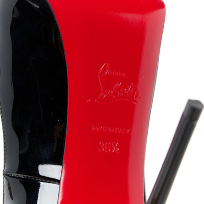 Christian Louboutin Patent New Very Prive 120 Pumps 36.5 Black Red 6 of 8