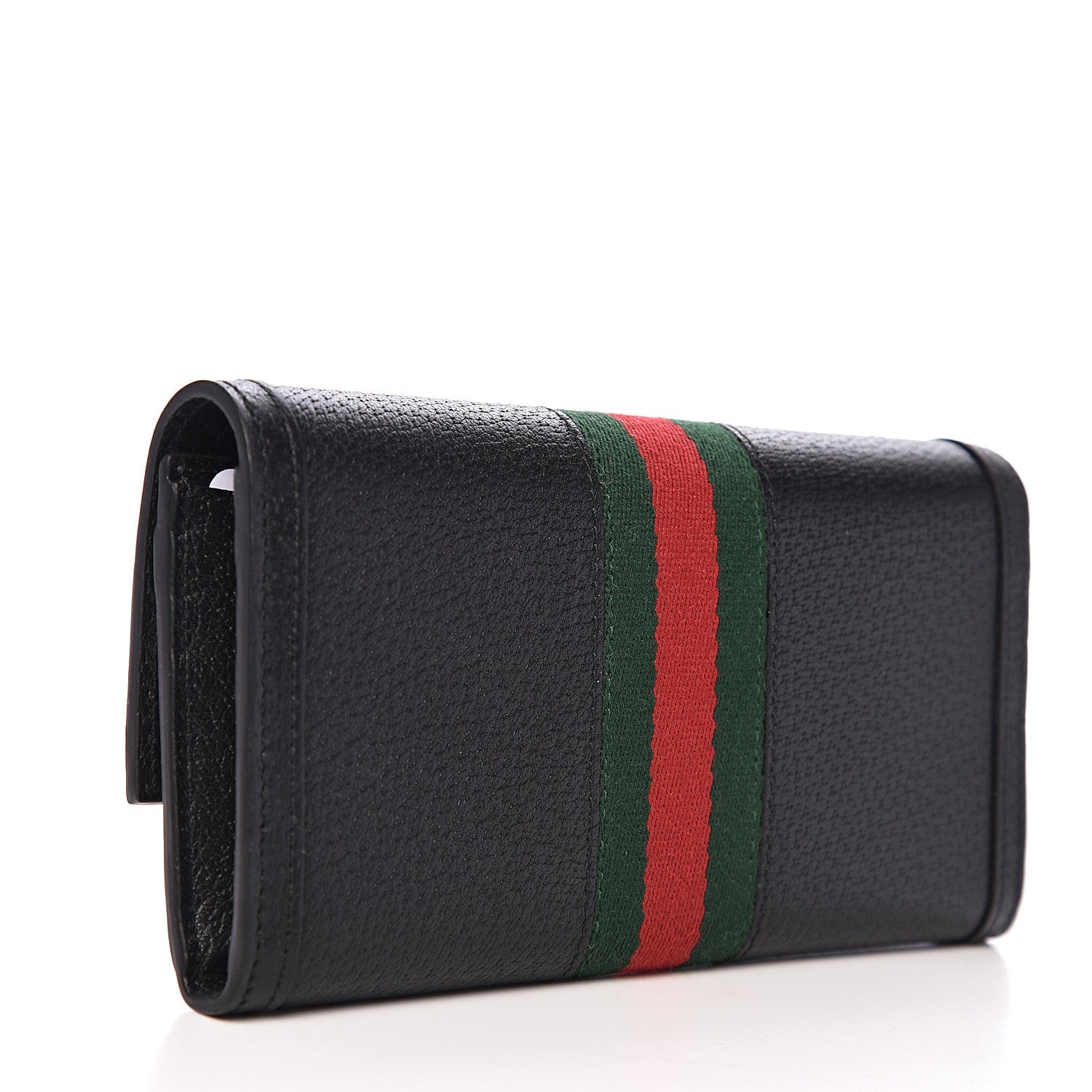Gucci Calfskin Web Ophidia Continental Wallet Black 2 of 6
