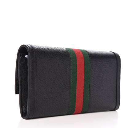 Gucci Calfskin Web Ophidia Continental Wallet Black 2 of 6