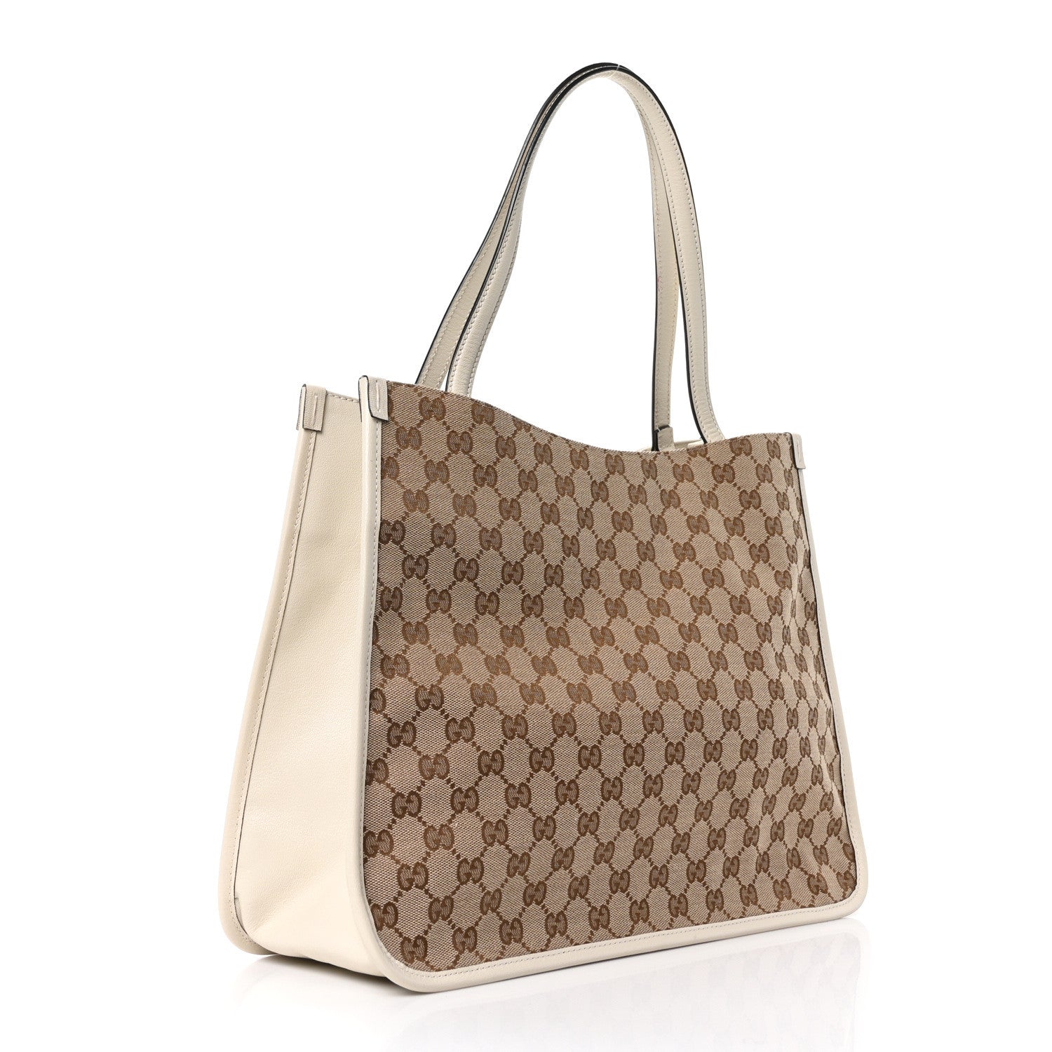 Gucci Monogram New Sakai Calfskin Lux Horsebit 1955 Tote Beige Ebony Mystic White 3 of 10