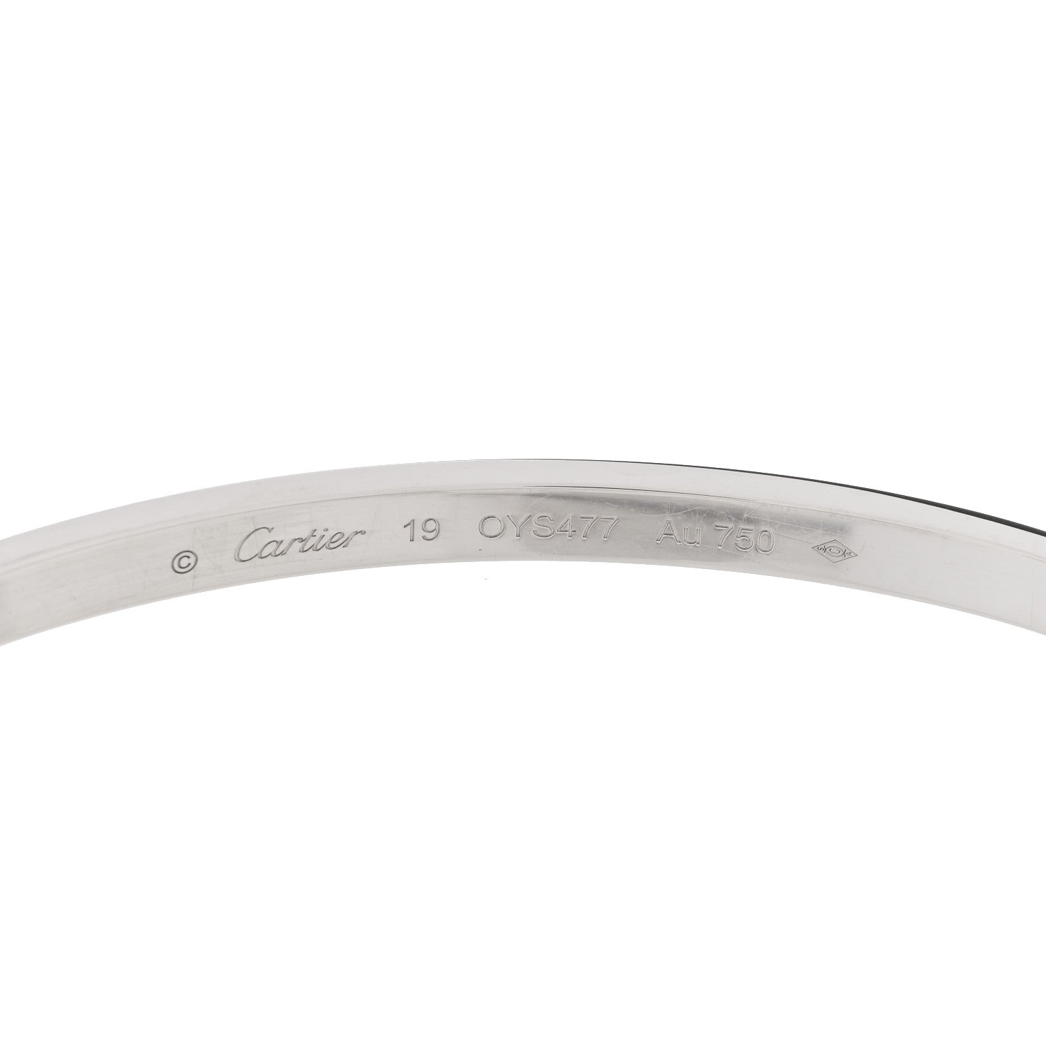 Cartier 18K White Gold Small LOVE Bracelet 19 3 of 3