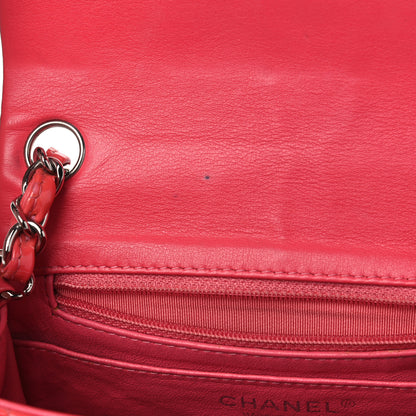 Chanel Patent Quilted Mini Square Flap Coral 5 of 8