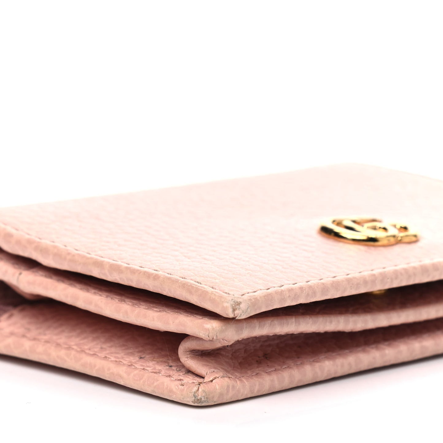 Dollar Calfskin GG Marmont Card Case Perfect Pink