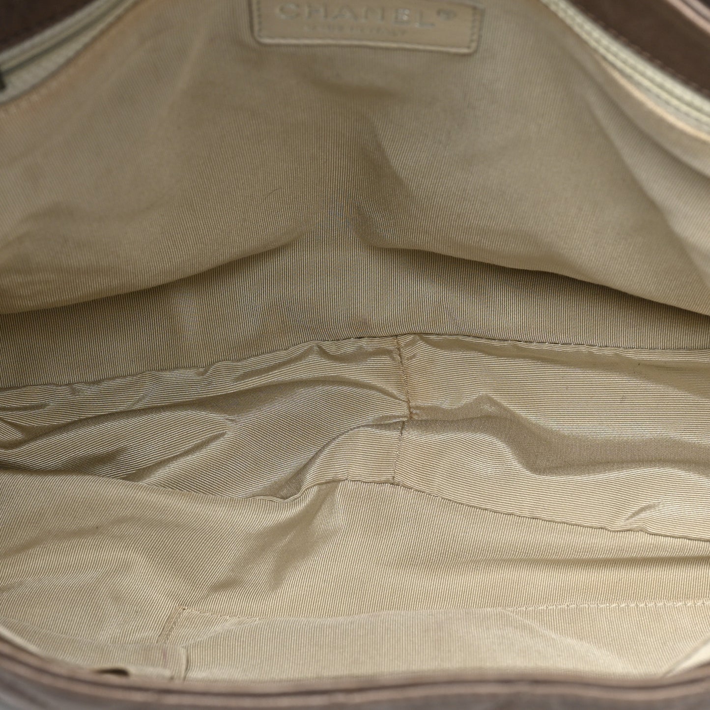 Washed Lambskin Quilted Maxi Chain Around Flap Taupe