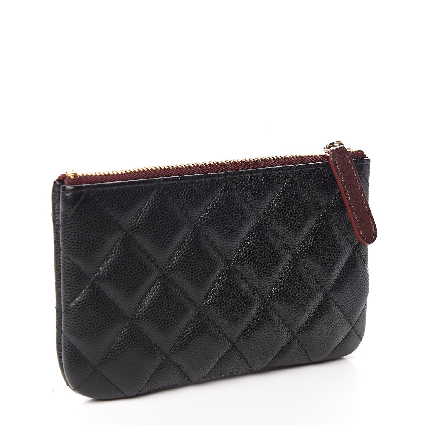 Caviar Quilted Small Cosmetic Case Black
