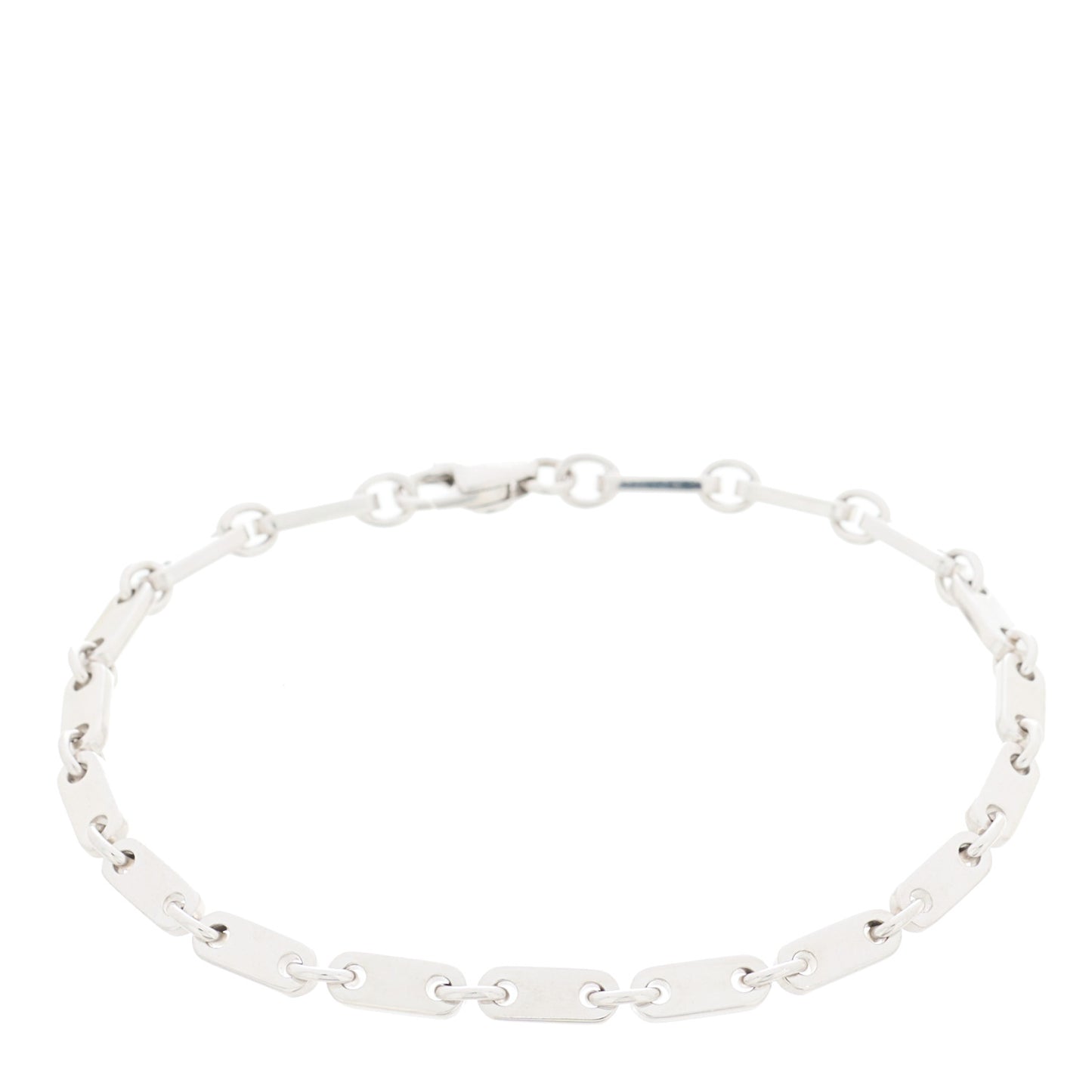 18K White Gold 3.5mm Fidelity Link Bracelet