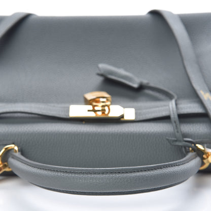 Hermes Togo Kelly Retourne 28 Vert Amande 14 of 40