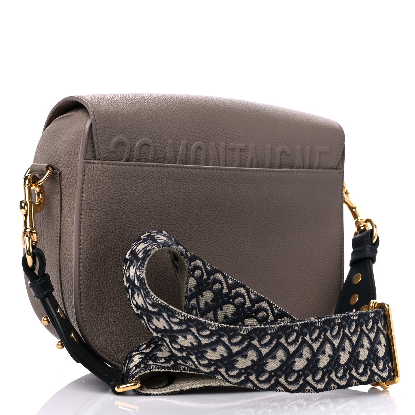Grained Calfskin Large Bobby Flap Warm Taupe