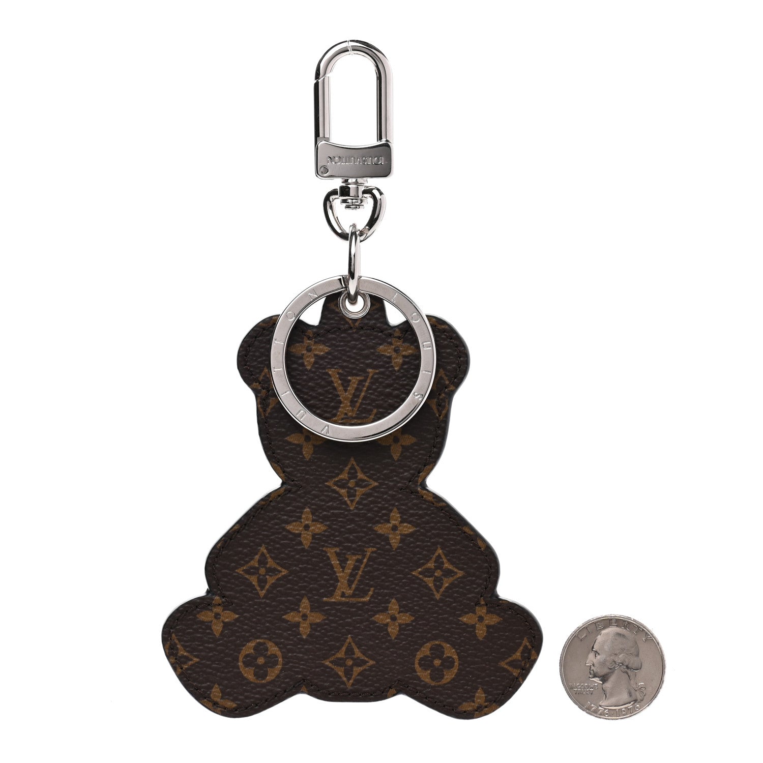 Louis Vuitton Monogram Teddy Bear Bag Charm Key Holder Brown 2 of 5