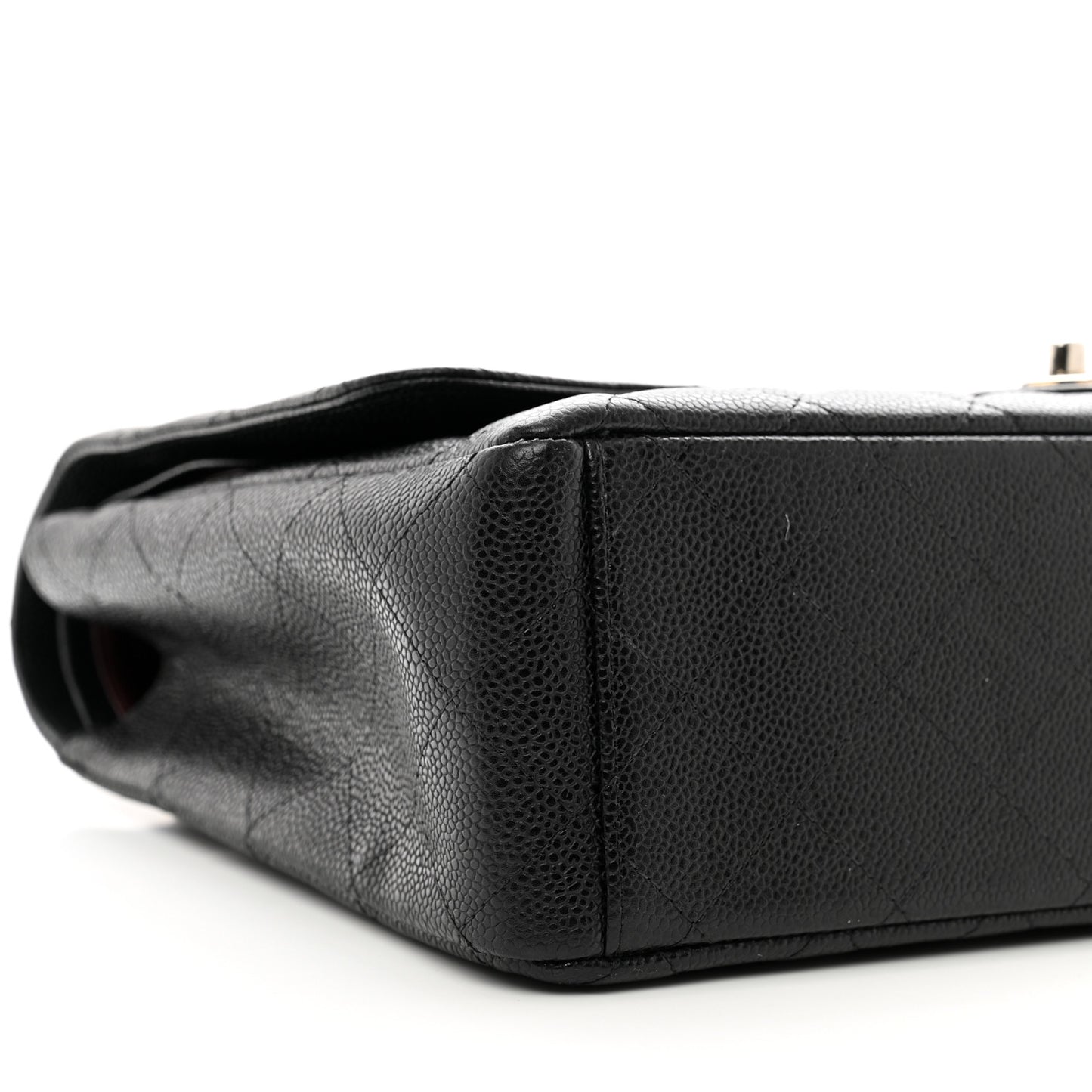 Caviar Quilted Maxi Double Flap Black