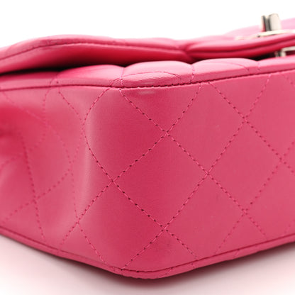 Chanel Lambskin Quilted Mini Rectangular Flap Fuchsia 9 of 10