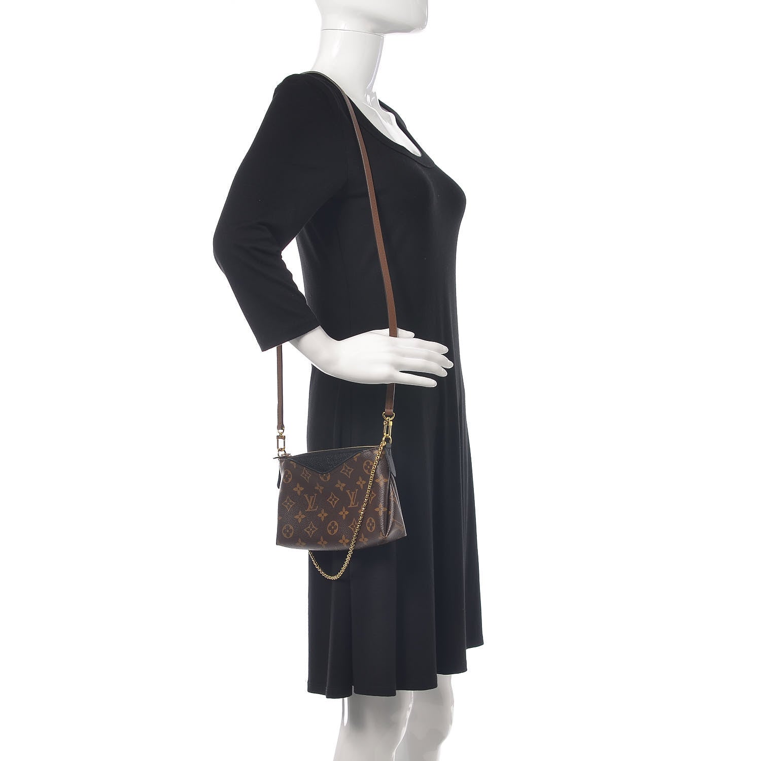 Louis Vuitton Monogram Pallas Clutch Black 2 of 9