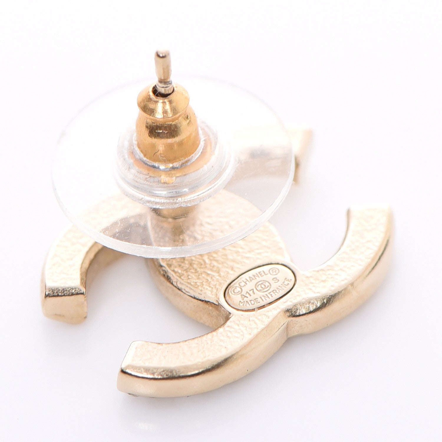 Chanel Crystal CC Earrings Gold 4 of 6