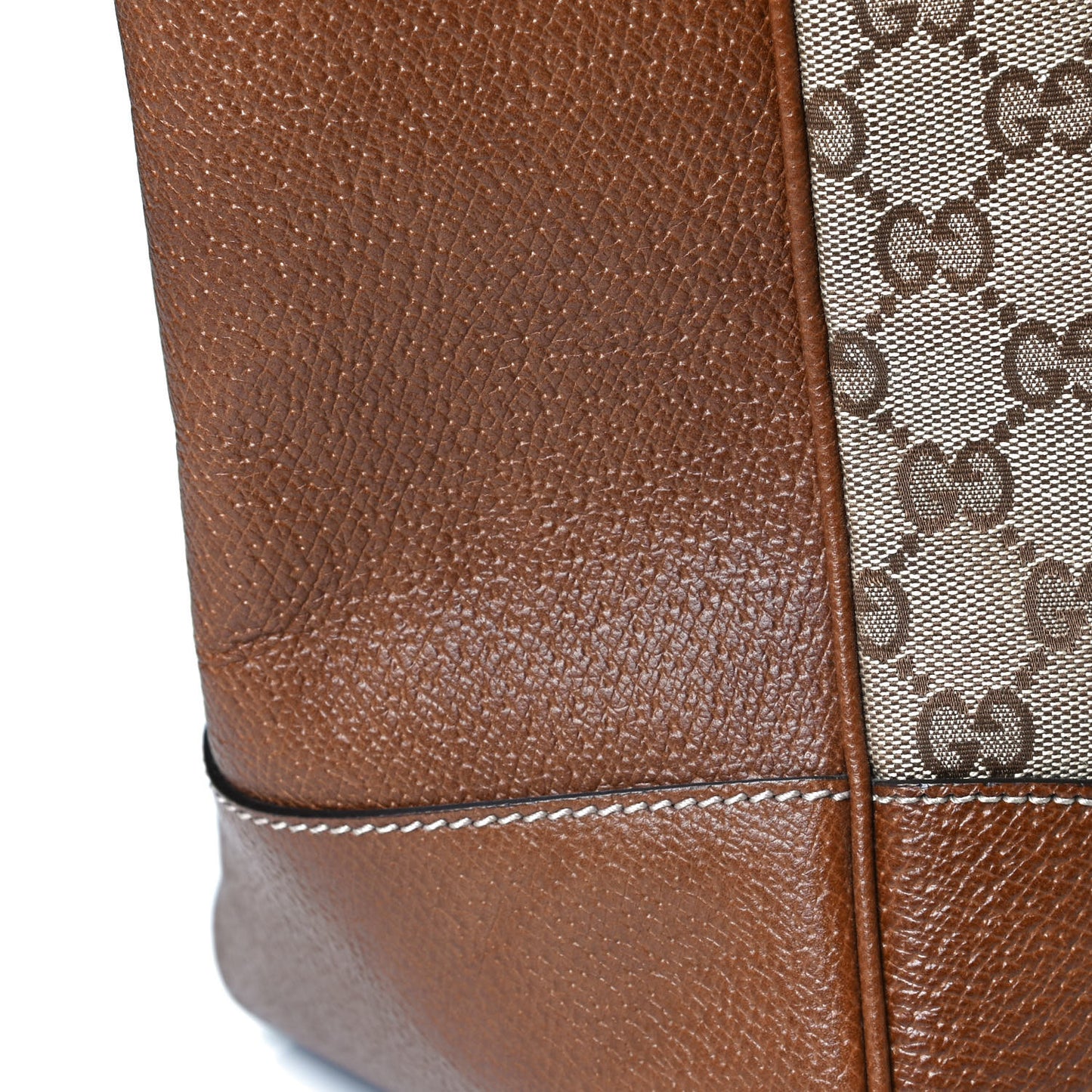 Monogram Medium Bree Zippered Tote Beige Tabacco