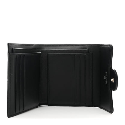 Chanel Lambskin Quilted Compact Flap Wallet So Black 5 of 8