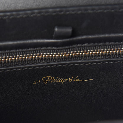 3.1 Phillip Lim 3.1 Calfskin Crocodile Embossed Mini Pashli Black Multicolor 6 of 9