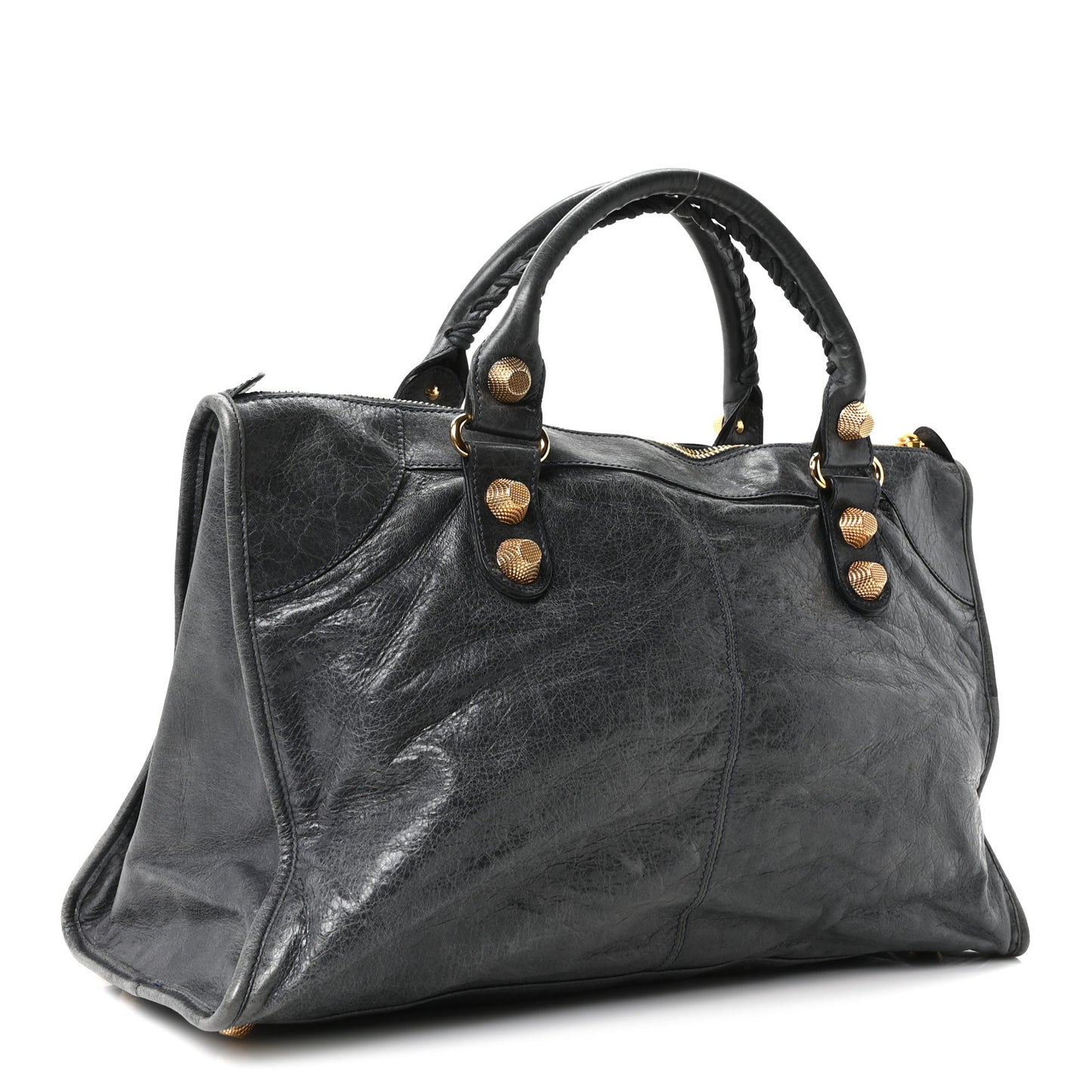 Agneau Giant 21 Gold Hardware Work Bleu Glacier