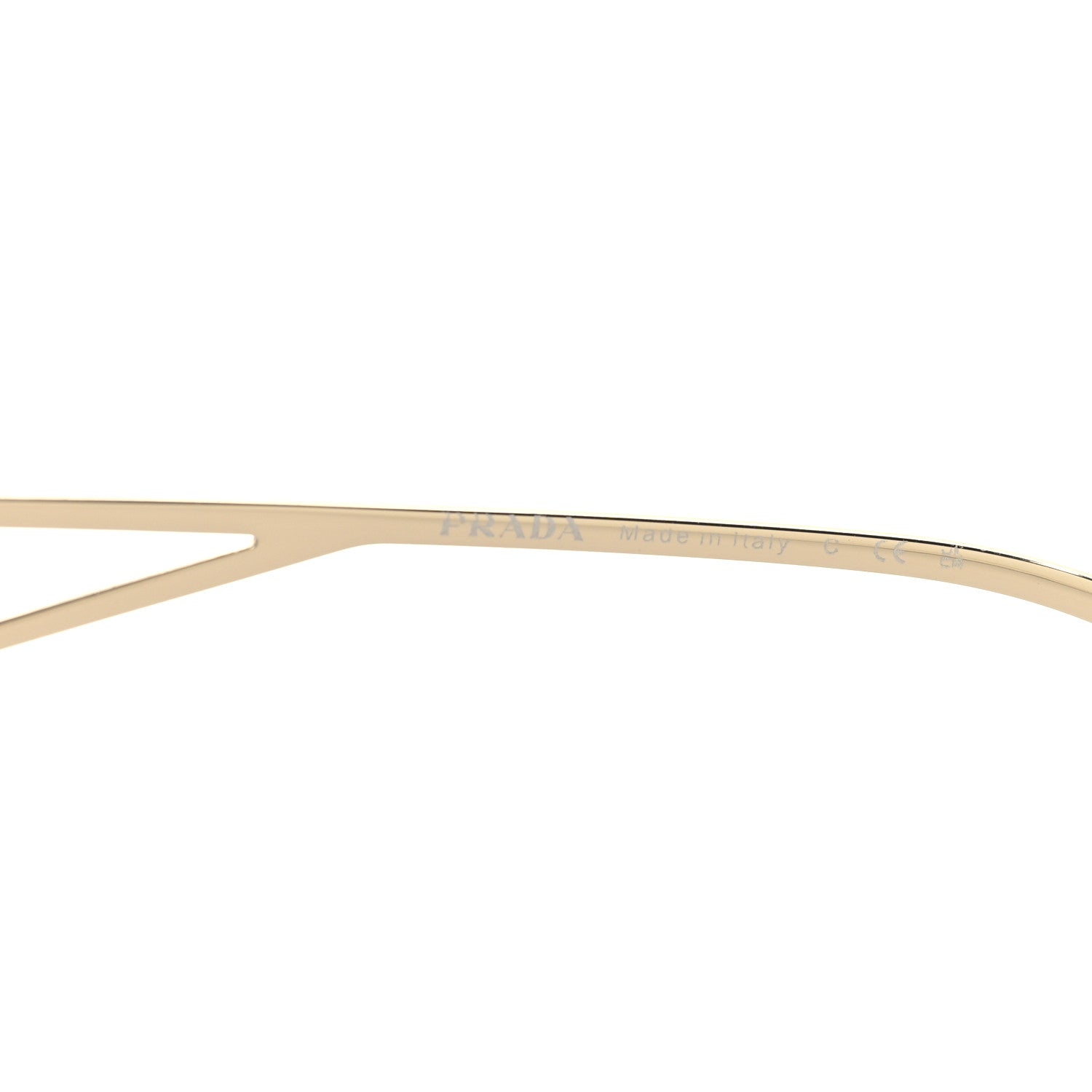 Prada Metal Symbole Triangle Logo Sunglasses SPR57YS Anthracite Gray Cammeo Beige 6 of 8