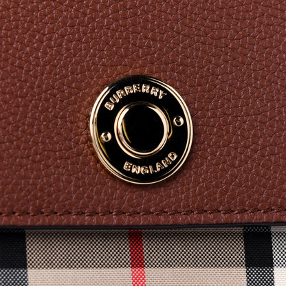 Burberry Calfskin Vintage Check Note Crossbody Bag Tan 11 of 12