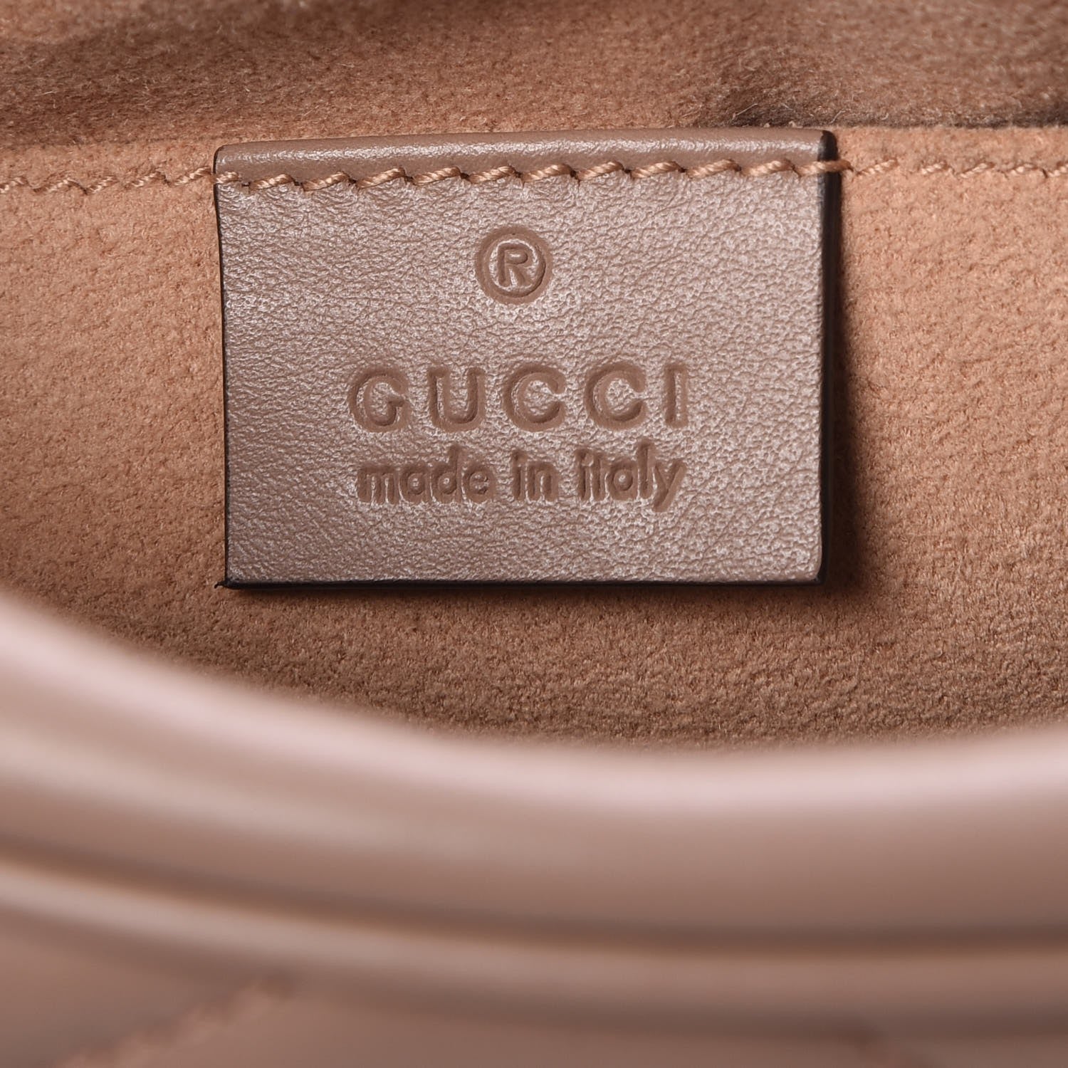 Gucci Calfskin Matelasse Small GG Marmont Chain Shoulder Bag Taupe 5 of 8
