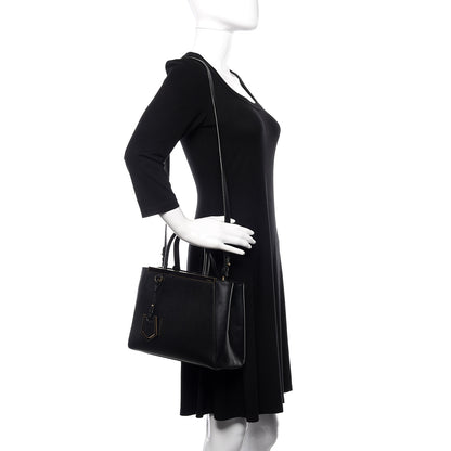 Fendi Vitello Elite Petite 2Jours Tote Black 2 of 14
