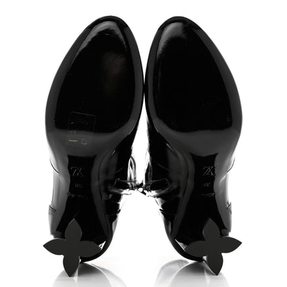 Louis Vuitton Patent Silhouette Ankle Boots 38 Black 5 of 11