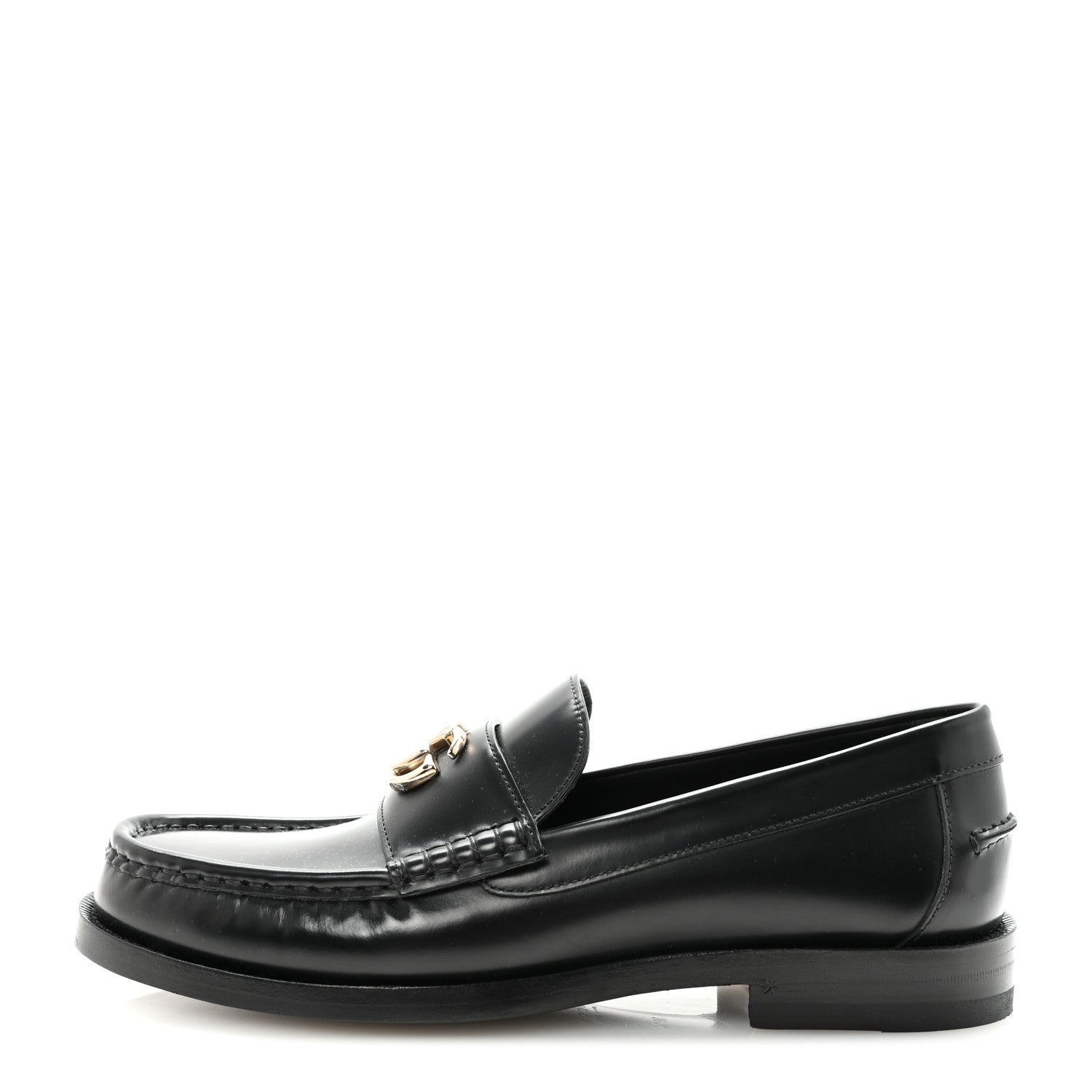 Gucci Calfskin Millennial Ribot Womens GG Loafers 38.5 Black 1 of 10