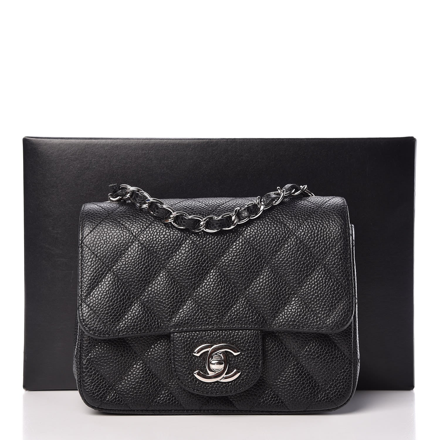 Chanel Caviar Quilted Mini Square Flap Black 10 of 10