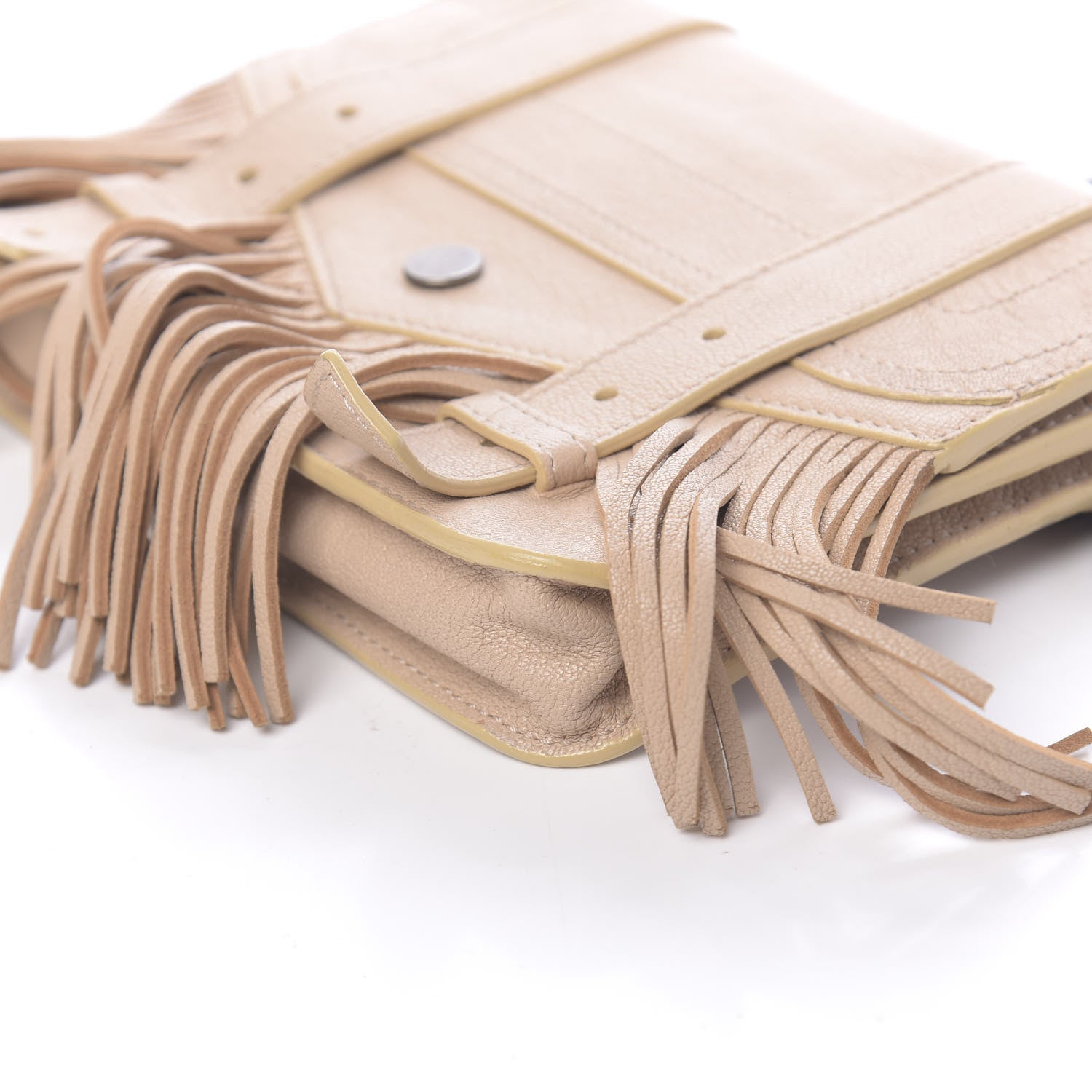 Proenza Schouler Lambskin Fringe PS1 Chain Wallet Beige 9 of 10